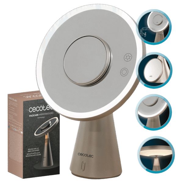 Imagen 3 Espejo de maquillaje FaceCare Mirror&Sound de Cecotec