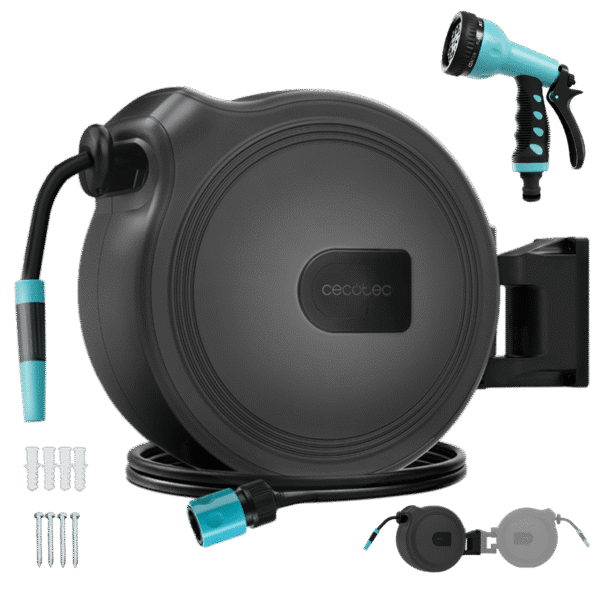 Enrollador de manguera HydroShell 30 de Cecotec