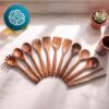 Imagen 3 Set de utensilios de madera de acacia Nature 12 piezas de Cecotec