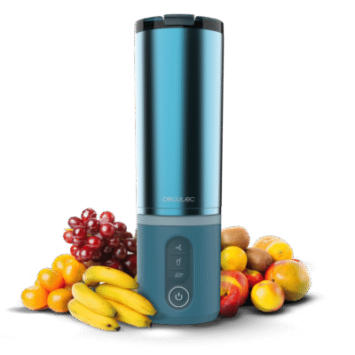 Batidora Power Titanium Shake2Go Lagoon Steel de Cecotec