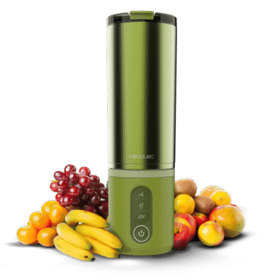 Batidora Power Titanium Shake2Go Olive Steel de Cecotec