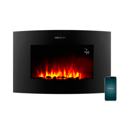Chimenea eléctrica ReadyWarm 3560 Curved Flames Connected de Cecotec
