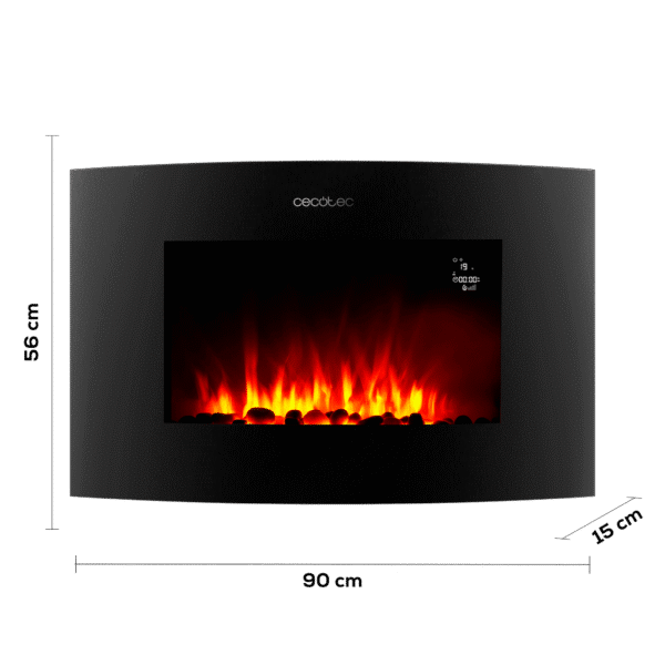 Imagen 2 Chimenea eléctrica ReadyWarm 3560 Curved Flames Connected de Cecotec