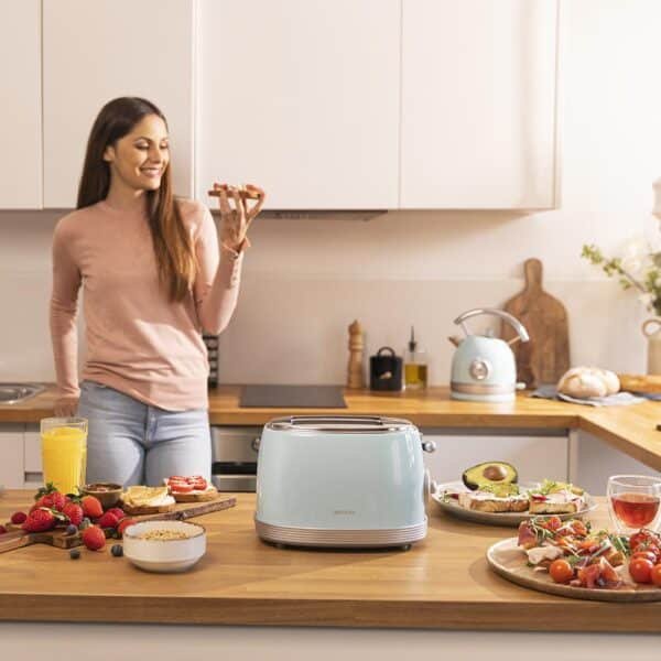 Imagen 4 Tostadora Toast&Taste 800 Vintage Light Blue de Cecotec